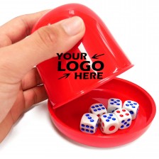Plastic Dice Cup with 5 Dice